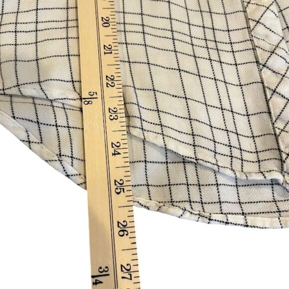 Rails Rayon Button Front Shirt White with Black Plaid Lightweight Size XS - Picture 9 of 11